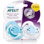 Avent Sucette Silicone Nuit 0-6 Mois 2 Pièces