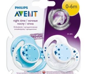 Avent Sucette Silicone Nuit 0-6 Mois 2 Pièces